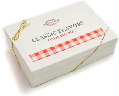 Valley Fudge, Assorted Gift Box, Classic Flavors, Fresh Artisan Fudge, Real Butter, Bulk Gourmet Candy, Individually Wrapped, Birthday, Thank You, Housewarming Gift, 6 Pieces, One and a Half Pounds