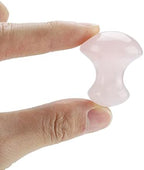 The Stone Massage Company Mushrooms Quartz Crystals Rose Quartz Crystal Massage Stone Mushroom Shaped Face Eyes Massaging Tool