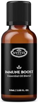 Mystix London | Immune Boost Pure & Natural Essential Oil Blend 50ml - for Diffusers, Aromatherapy & Massage Blends | Perfect as a Gift | Vegan, GMO Free