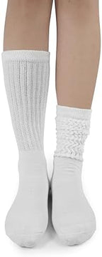 BomKinta Crew Slouch Socks Women - Retro Scrunch Short Sock - Soft Solid Ankle Socks - Gifts for Womens Size 5-11