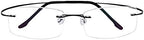 Titanium Frame Rimless Reading Glasses in 24 Strengths and 5 Colors