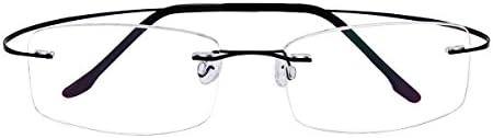 Titanium Frame Rimless Reading Glasses in 24 Strengths and 5 Colors