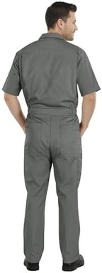 NY Threads Coveralls for Men Short Sleeve Regular Fit Mechanic Work Wear Jumpsuit with Pockets