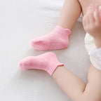 Aroveea Non Slip Grip Ankle Baby Socks 12 Pack for Toddler Boys and Girls Kids,Infant Cute Cotton Baby Socks