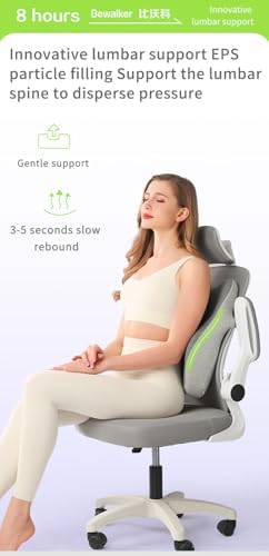 Pampkin Ergonomic Lumbar Support Pillow with Adjustable Strap | High-Density Memory Foam Back Cushion for Office Chair & Car | Back Pain Relief & Posture Support