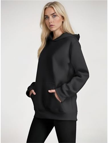 Unisex Basic Hoodie Women Men Oversized Plain Hooded Sweatshirt Casual Fleece Long Sleeve Pullover Fall Sweater 2025