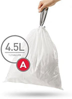 simplehuman Trash Can Liner A, 4.5 Liters/1.2 Gallons, 30-Count