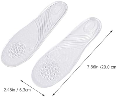 KOMBIUDA Invisible Gel Arch Support Insoles for Women, Anti-Slip Massage Foot Pads with Silicone, One Pair Free Size Shoe Inserts for High Heels and Daily Comfort