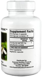 Supreme Nutrition Houttuynia Supreme, 90 Pure Herb Vegetarian Capsules