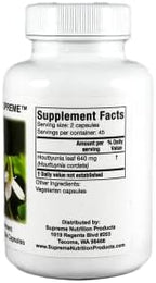 Supreme Nutrition Houttuynia Supreme, 90 Pure Herb Vegetarian Capsules