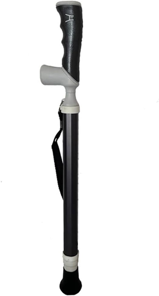 New Alloy Telescopic Walking Stick for Outdoor Hiking Portable and Non Slip Hiking Cane Sturdy and Durable Elderly Crutch, Adjustable Hiking Pole for Men and Women