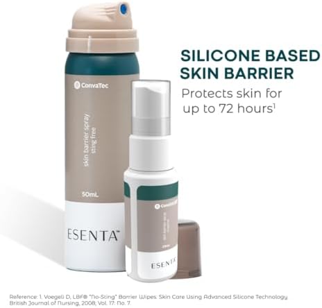 ConvaTec ESENTA Skin Barrier for Protection Around Stomas and Wounds, Silicone Based, Sting and Alcohol Free, 28 mL Pump Spray Bottle (Pack of 1)
