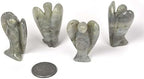 Justinstones Carved Labradorite Gemstone Peace Angel Pocket Guardian AngelHealing Statue 2 inch