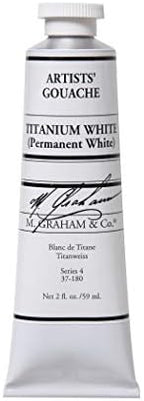 M. Graham & Co. 2-Ounce Tube Gouache Paint, Titanium White