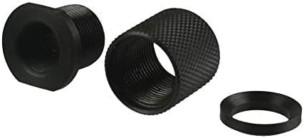 Steel Adapter to Convert 1/2x36 TPI Thread to 5/8x24 TPI Thread or with Thread Protector, Free Crush Washer (Adapter+ Thread Protector)