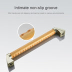 Shower Grab Bar Wooden Bathroom Balance Hand Grips Non Slip Safety Handrail 17inch, Shower Handle