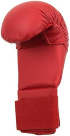 WKF Style Sparring Karate Gloves Without Thumb Protection Blue Red White Martial Arts Mitts for Kids and Adults