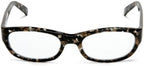 Corinne McCormack Women's Dani Oval Reading Glasses, Jet-Amber Frame/Clear Lens, 53 mm + 2.5