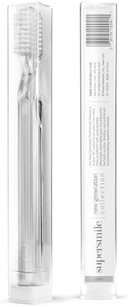 Supersmile New Generation Toothbrush w/Patented 45° Soft Nylon Bristles - Whitening Tooth Brush w/Ergonomic Handle Guarantees ADA Recommended Brushing Angle for Adults & Children