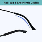 Eyeglass Temple End Tips Anti-Slip Soft Silicone Tube Holder Glasses Retainers Replacement Temple Tips for Flat
