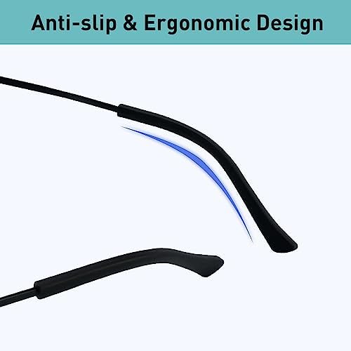 Eyeglass Temple End Tips Anti-Slip Soft Silicone Tube Holder Glasses Retainers Replacement Temple Tips for Flat