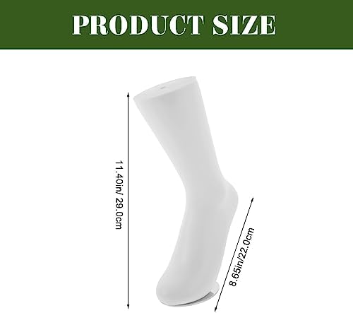 Zerodeko Mannequin Foot Display Ankle Bracelet Sock Model Female Foot Model for Retail Socks Jewelry Display Stand Short Stocking Toe Ring Chain Ankle Shoes White