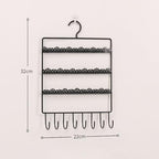 Hanging Jewelry Organizer, Earring Wall Holder Metal Jewelry Display Rack for Earrings Dangles Necklaces Bracelets Organizer - Iron Earrings Wall Rack for Dressing Room Bedroom (Small)