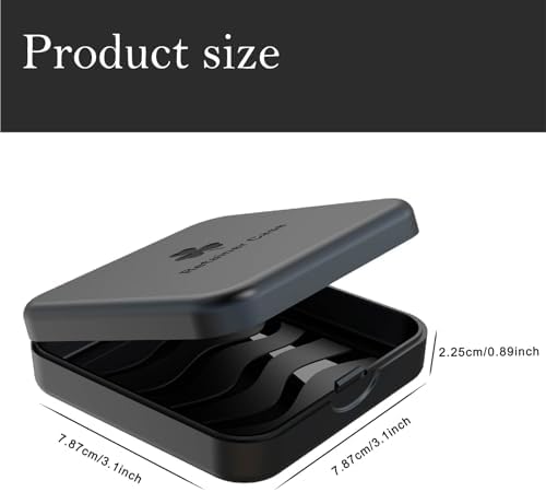 ARGOMAX Retainer Case, Aligner Case, Braces Box Compatible with Invisalign, 1 Piece Orthodontic Box (Black).