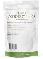 Halo Naturals Organic Agrimony Herb Cut & Sifted, 4 Ounces (Agrimonia eupatoria) USDA Certified | Resealable Pouch| Packaged in The USA