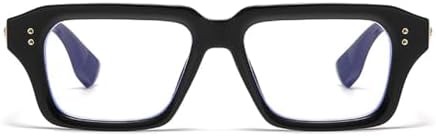 Junsika Classic Square Thick Glasses for Men Women Fashion Clear Lens Glasses