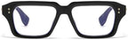 Junsika Classic Square Thick Glasses for Men Women Fashion Clear Lens Glasses