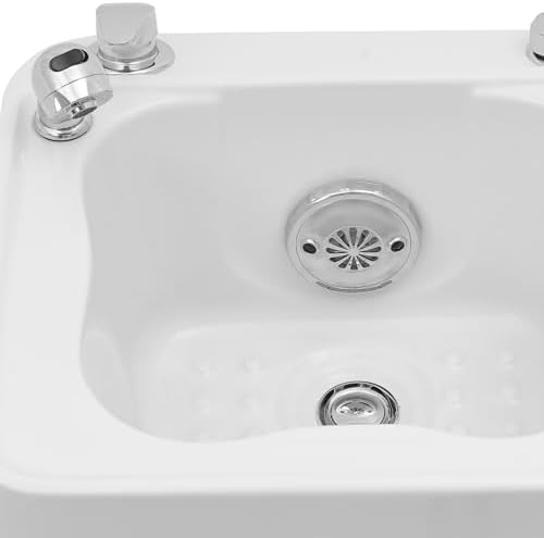 Foot Bath Spa with Colorful Lampa and Wheels, Portable Foot Spa Tub Adjustable Hot and Cold Water Acrylic Surf Massage Foot Soaking Tub Pedicure Bowl Pedicure Feet Spa Basin for Home Use