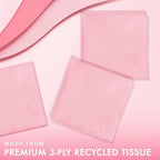 Creative Converting Paper Napkins, 3-Ply Beverage Size, Classic Pink Color, 50-Count Packages (Pack of 5)