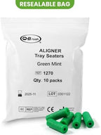 20pcs Chewie For Invisalign Aligners, Aligne Chewie For Invisible Braces, Aligners Tray Seaters Orthodontic Teeth Chompers Flavor Scented Pack Of 2 Each Pair Individually Wrapped (Mint)