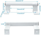 Bonsicoky 2 Pack Sliding Door Handle - 8 Inch Aluminum Alloy Sliding Glass Door Handles Pull Fits 6-5/8 in Mounting Holes for Patio Glass Door Barn Door - White