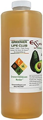 Essential Depot Avocado Oil - 1 Quart - 32 oz - safety sealed HDPE container with resealable cap - 100% Pure and Natural for Hair, Skin, Massage, and Cooking
