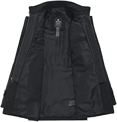 wantdo Men's Wool Blend Jacket Stand Collar Windproof Pea Coat