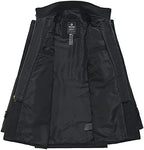 wantdo Men's Wool Blend Jacket Stand Collar Windproof Pea Coat