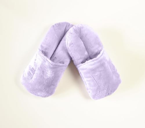 Herbal Concepts Microwavable Slippers for Women – Microwave Heated Foot Warmers with Aromatherapy, Flax Seed Heatable House Shoes for Cozy Warm Feet, Contains 12 Herbs (Lavender)