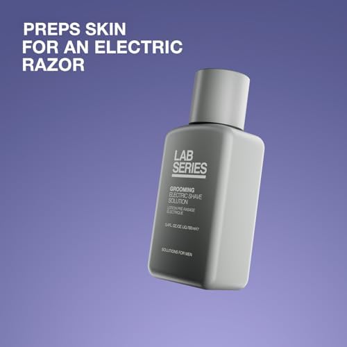 Lab Series Men’s Travel Size Friendly Grooming Skin Care Set – Pre-Electric Shave Solution & Razor Burn Balm After Shave Lotion for, 3.4 Fl Oz Each – Cools, Hydrates & Soothes Skin