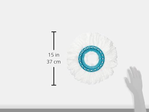 Leifheit Replacement Head Clean Twist Disc Mop, x 2 Pack, High Dirt and Water Absorption with Effective Micro Fibre Cleaning, Microfibre, White, 21 x 17 x 8.5 cm