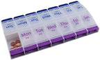 Jumbo 7 Day AM PM Pill Organizer – Weekly Medicine Box 2 Times Daily Vitamin Planner with Extra Large Compartments Easy Open Lids BPA Free