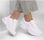 Skechers Women's D'Lites Fresh Start Memory Foam Lace-up Sneaker