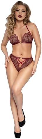 Dreamgirl Lace Bra and Criss-Cross Panty Set