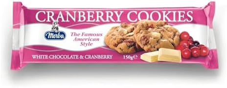 Merba White Chocolate & Cranberry Cookies 150g (Pack of 1)