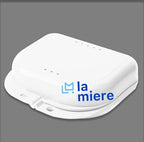 LA MIERE 1 Pcs Retainer Case with Vent Holes, Mouth Guard Case Denture, White