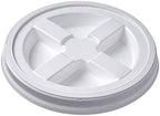 Hudson Exchange 5 Gallon (2 Pack) Bucket Pail Container with Gamma Seal Lid, Food Grade BPA Free HDPE, White