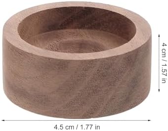 4pcs Wooden Essential Oil Diffuser Set, Walnut Grain Round Wood Aromatherapy Diffusers for Home Office Car Desk, Portable Fragrance Dispenser for Relaxation and Air Freshening