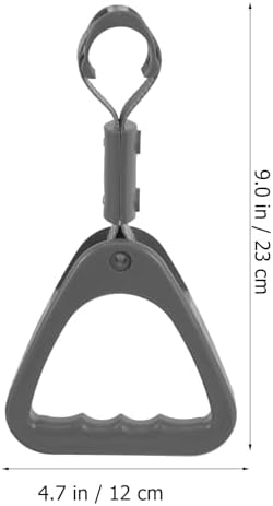 KOMBIUDA Grey Triangle Handle Ring for Car and Bus Grab Handles Easy Install Support Grip for Vehicle Safety and Subway Use
