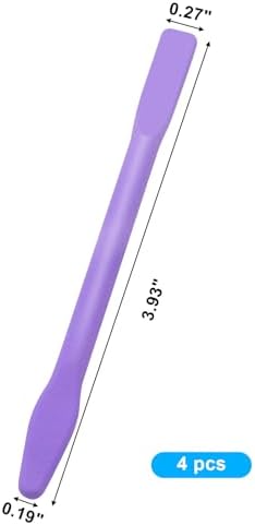 4 Pack Eyebrow Wax Sticks Non-Stick Wax Spatula Silicone Eyebrow Wax Stick Waxing Applicator Reusable Hard Wax Sticks For Home Salon Body Use Purple